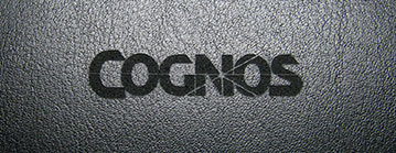 cognos laser engraved leather
